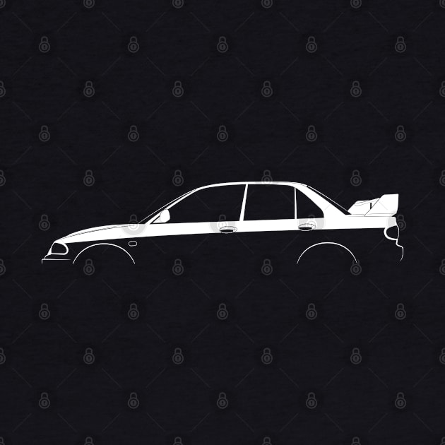 Mitsubishi Lancer GSR Evolution III Silhouette by Car-Silhouettes